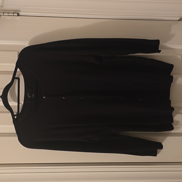 GNW BRAND WOMEN'S BLACK FRONT BUTTON CARDIGAN SWEATER SIZE LARGE - Picture 3 of 15